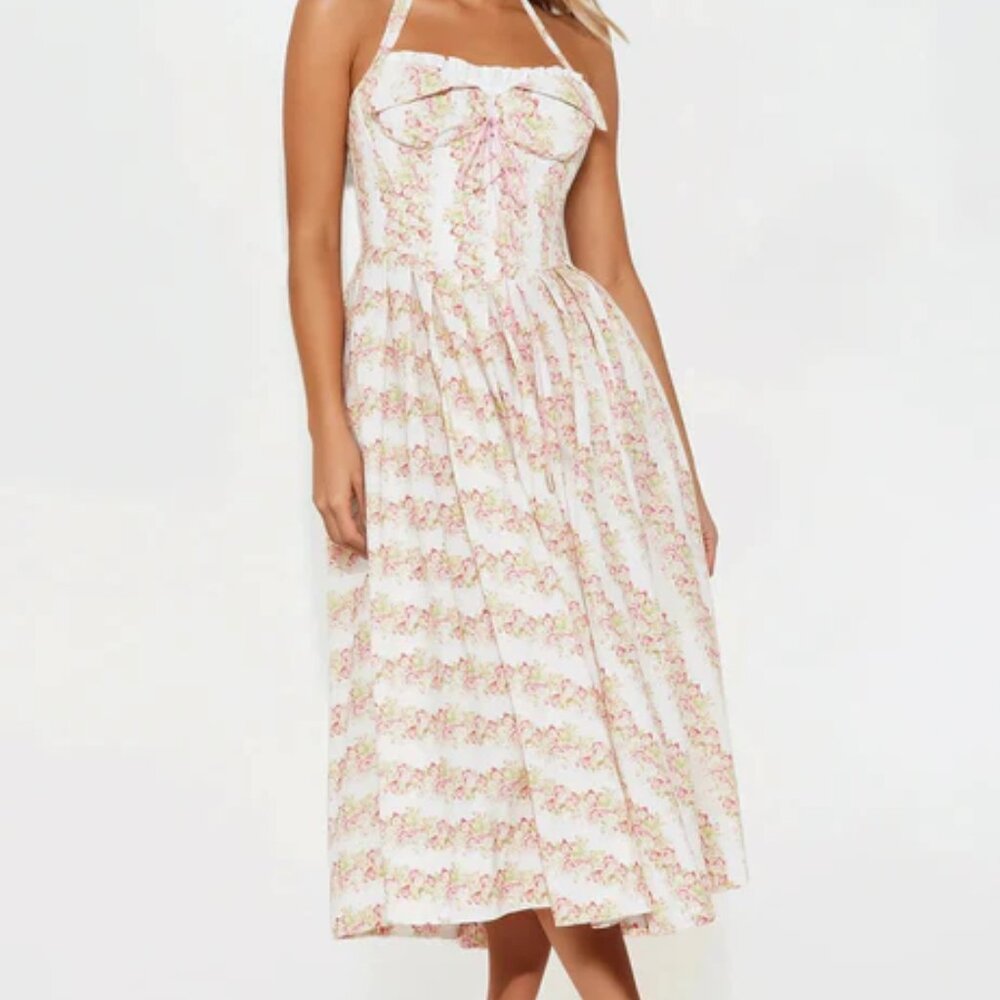 Fashion Nova Floral Halter Dress